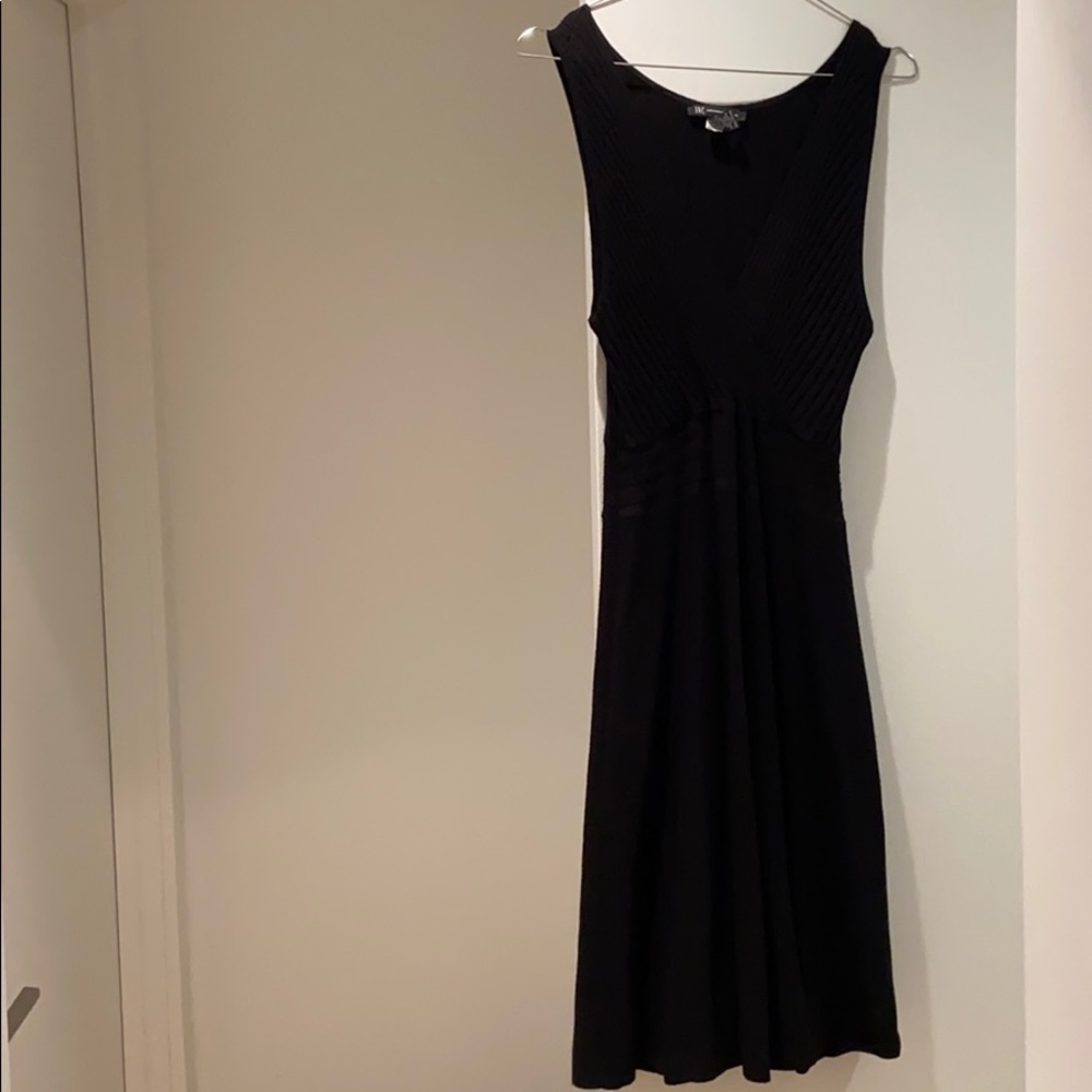 BLACK SWEATER MIDI DRESS